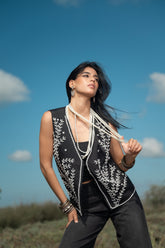 Moonstone black vest